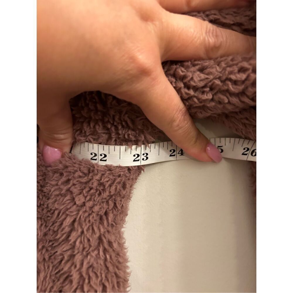 PINK by Victoria's Secret Sherpa Pullover Mauve oversized  S - Picture 4 of 6